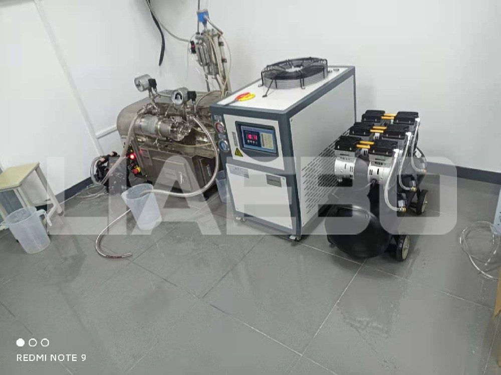 江蘇某新材料企業(yè)1L實(shí)驗室陶瓷納米砂磨機(jī)調(diào)試成功